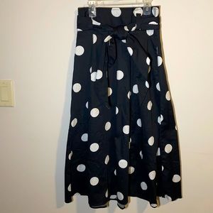 NY&Co 7th Ave Design studio polka dot flare skirt size 0